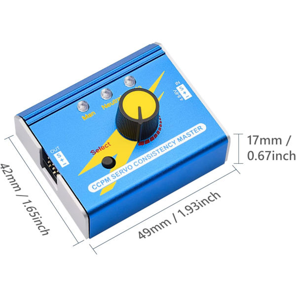 Digitaalinen Servo Testeri DC 4.8V-6V RC Alumiinikotelo Monitoiminen Servo-ohjain CCPM-testi ESC Servo-moottorille