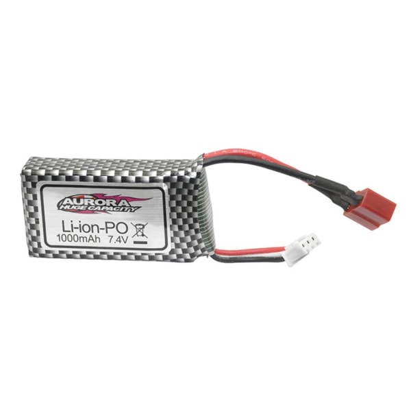 Li-ion akku 7.4V 1000mAh 2S | QDJ02 T Liitin RC:lle | sopii Xinlehong Q901 Q902 Q903, Hopea