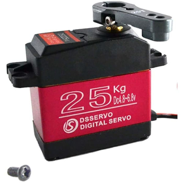 Full Metal DS3225 Digitaalinen 25KG Servomoottori Servo suurella vääntömomentilla ja 25T-sarvi Baja Car 1/10 Mallikuorma-autoon