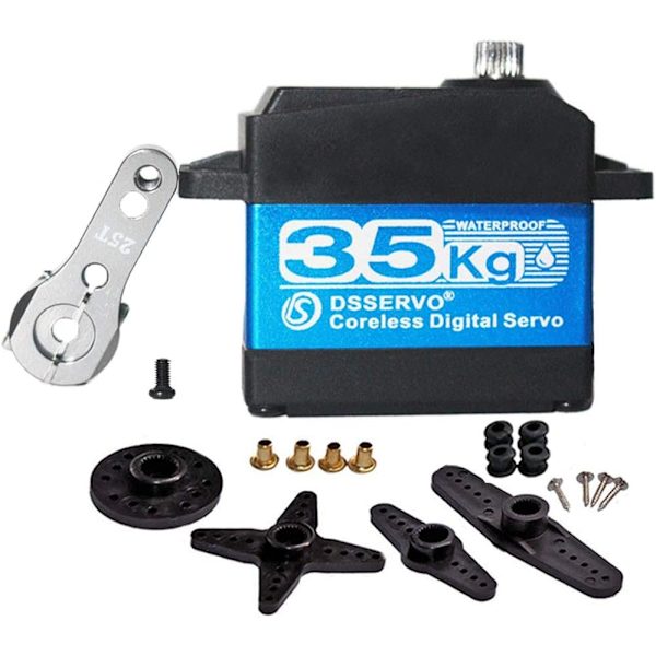 DS3235 PRO 7.4V 35KG kärnlös digital servomotor med 25T kammar för robotlastbil modell Baja Car 1/10 (180 grader)
