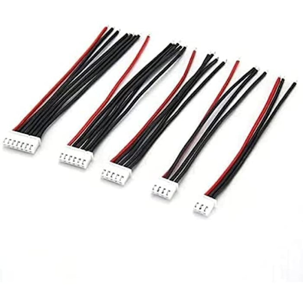 10 kpl 22 AWG 2S 3S 4S 5S 6S Kaapeli Laturi Balansointi JST XH Liitin Pistoke Adapteri (2 kpl x)