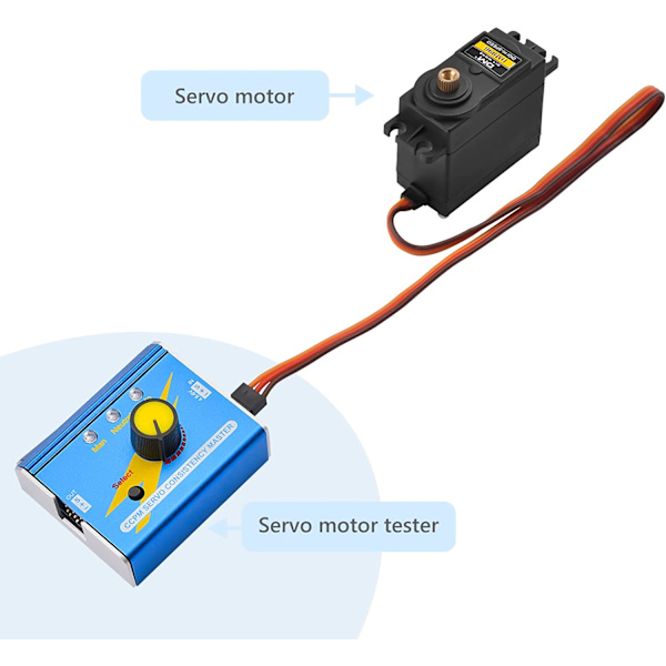 Digitaalinen Servo Testeri DC 4.8V-6V RC Alumiinikotelo Monitoiminen Servo-ohjain CCPM-testi ESC Servo-moottorille