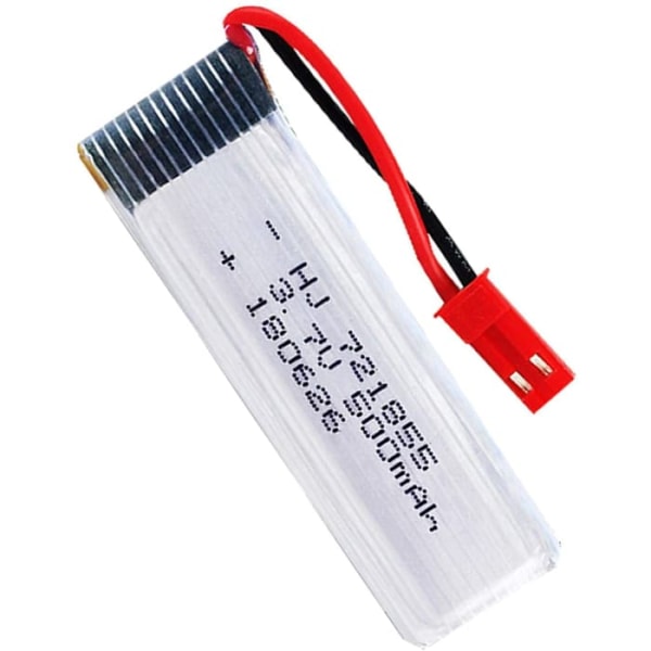 Lipo-batterier 3.7V 500mAh til RC-droner | Kompatibel med UDI U817, WLtoys V959, Drone | Sæt med 2 dele | mm 57x17x8-16 gr, Sølv