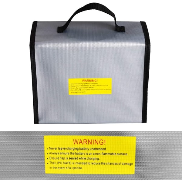 Brandsäker väska för laddning av Lipo-batterier (Mått mm 215 x 155 x 115)