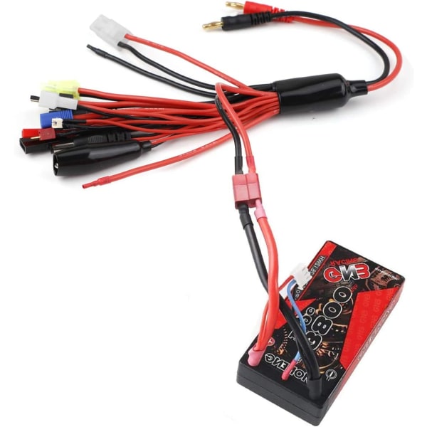 RC 14-i-1 Adapterkabel til Batterioplader | Kompatibel med modelbygning og droner | Inkluderer JST, Deans, EC3-stik