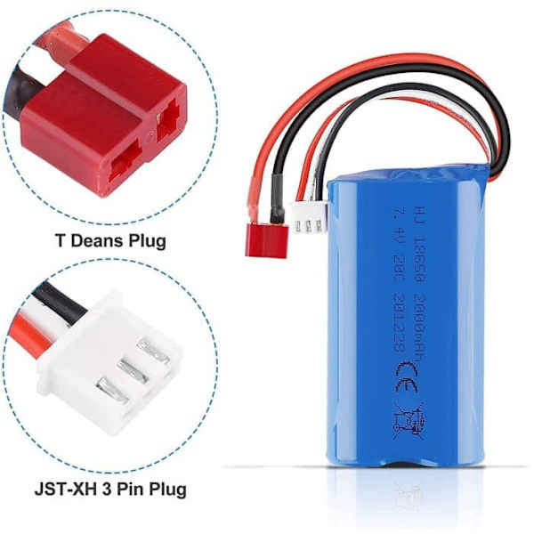 1 st Li-Ion-batteri 7,4 V 1500 mAH för 12428 / FY01 / FY02 / FY03 Uppladdningsbara tillbehör Reservdelar för fjärrstyrda RC-bilar