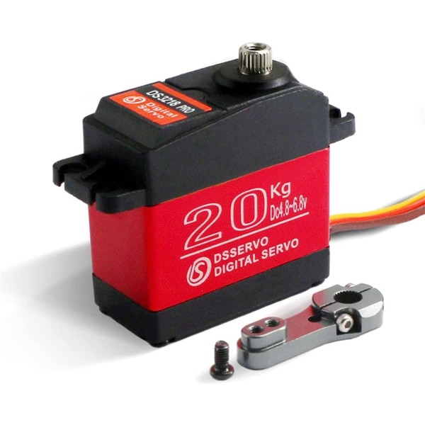 DS3218 PRO 7,4V 20KG digital servomotor med 25T knastskiver til Baja Car 1/10 modellastbil (180 grader)