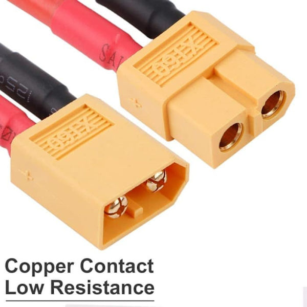 6 paria XT60 -liitinkaapeleita naaras- ja urosliittimillä 12AWG silikonijohdolla ja suojakorkilla RC-drone Lipo -autolaturille