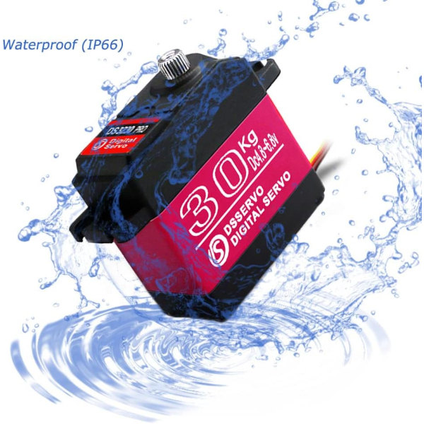 DS3230 PRO 6V 30KG servomotor med 25T horn | Præcisionsmodellering/robotteknik | Aluminiumstruktur, 180°, kompatibel RC Truck Car