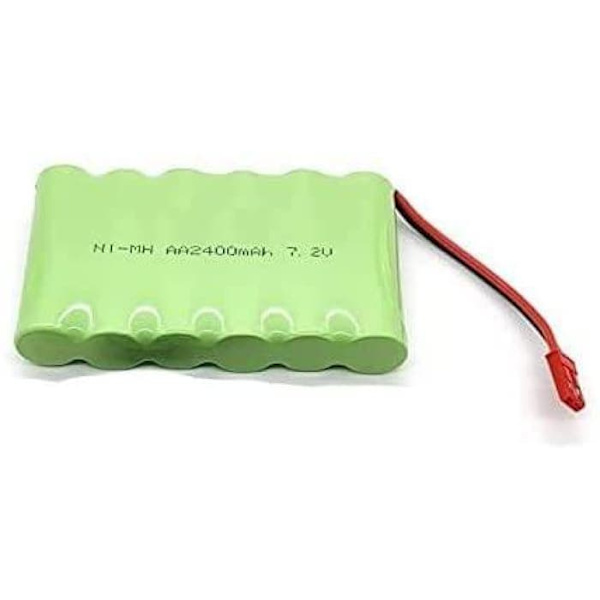 Ni-MH 7.2V 2400mAh AA JST genopladeligt batteri til RC lastbil, biler | Lang levetid | Egnet til DJI Tello, Radiofly, Helifar, Farve
