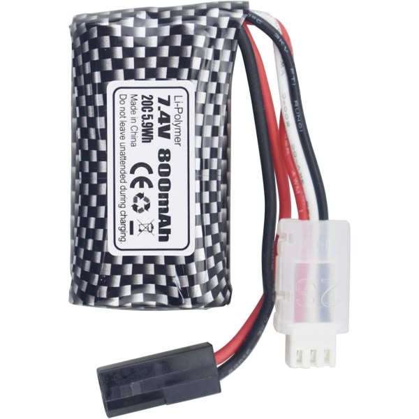 7.4V 800mAh 5500-2P Lipo-akku RC-autolle | Suuri kapasiteetti | Laajennettu yhteensopivuus mallien 9130-9145 kanssa | Ihanteellinen maastoautoille