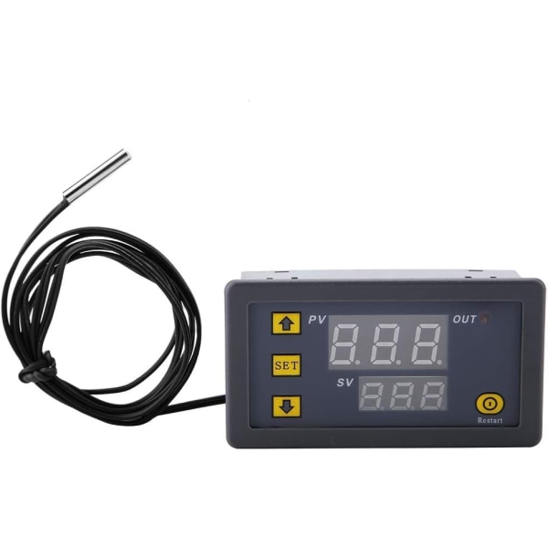 Digitaalinen lämpötilansäädin W3230 DC 12V | LED-näyttö | Alue -50°C - +110°C | Helppo asennus | 20A kuorma, NTC 10K anturi sisältyy