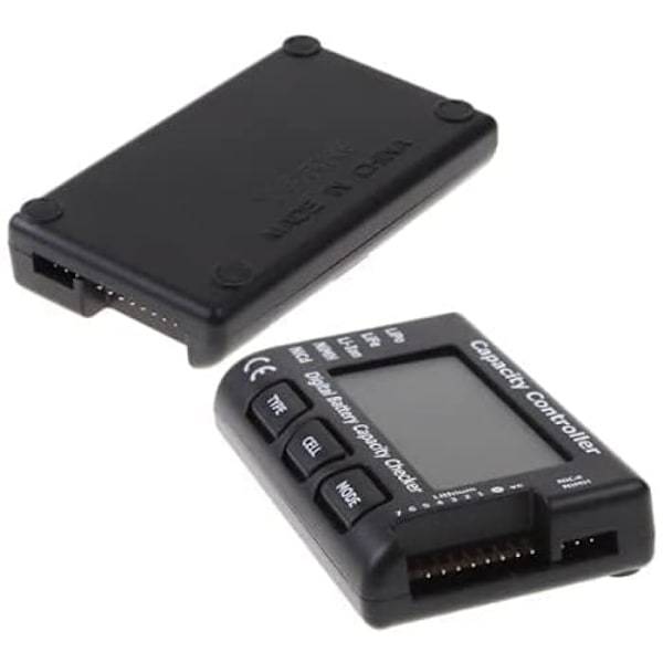 CellMeter RC-7 | Digital batterikapacitetskontrol | NiCd, NiMH, LiPo batterikapacitetsmåler, 2-7 celler | Digitalt display, Sort, Plast