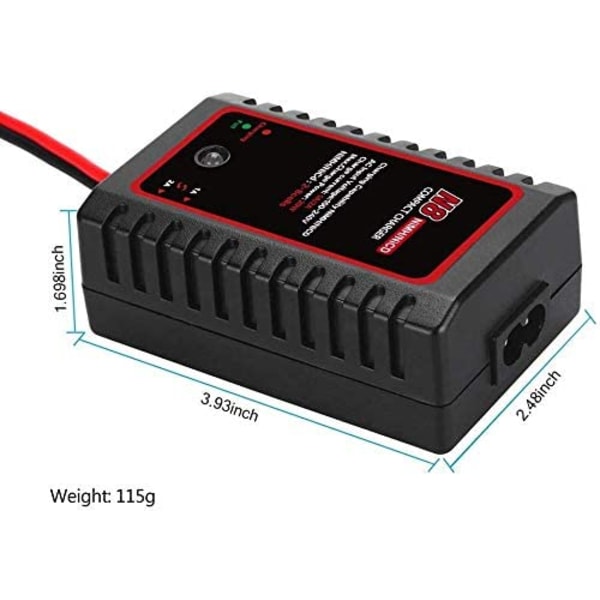 HTRC Nimh-laddare för 2-8s Nimh NiCD-batteripaket (2,4V-9,6V) med standard / Mini Tamiya-kontakt för Airsoft RC Bil Båt Drone