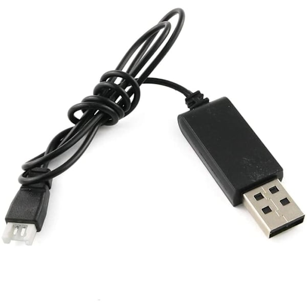 USB-ladekabel til Syma X5C RC quadcopter | Let at bruge | Fremstillet af kvalitetsplast og metal, sort, plast
