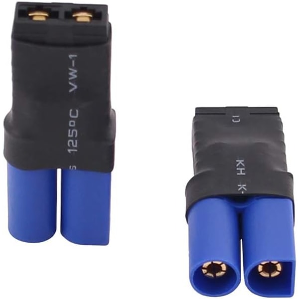2 delar TRX Traxxas EC5-hane till EC5-hona adapter för RC-modellering - högkvalitativ kontakt