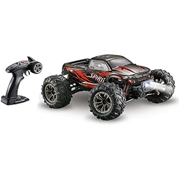 1/16 Q901 RC Car 4WD Off-Road - Bigfoot Truck med Borstlös Motor | Höghastighets fjärrstyrt fordon för barn och vuxna | öken lastbil off-road röd