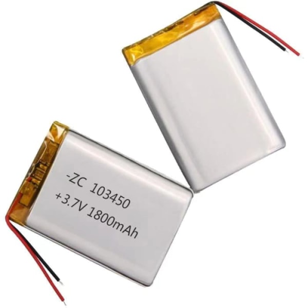 103450 Ladattava Lipo-akku (3,7 V, 1800 mAh Lipo) Bluetooth-kuulokkeille, älykellolle, POS-laitteille,