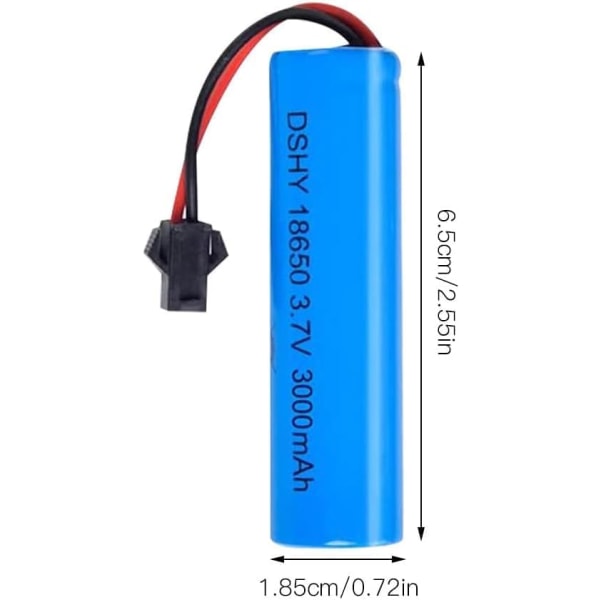 Sarja sisältää 4 Li-ion-akkua 3.7V 3000mAh USB-latureilla RC-autoille, Yhteensopivuus mallien DE45 DE42 1:14 Maasto- ja Drift Racing kanssa