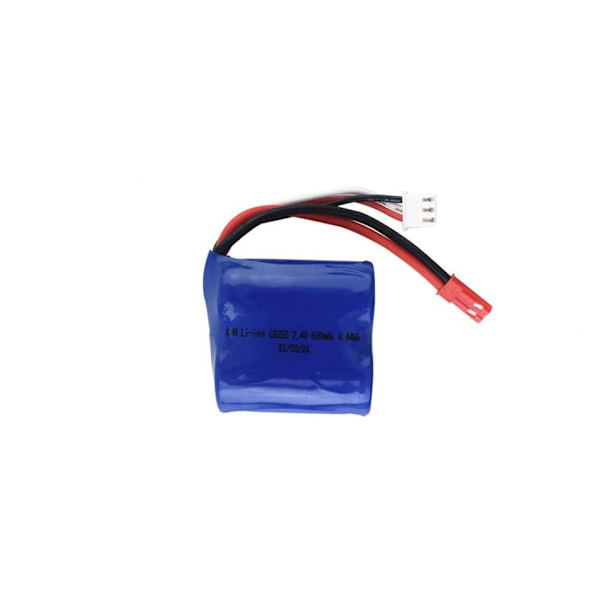 Litiumakku 7,4 V 600 mAh 15C 18350 kauko-ohjattavaan venemalliin RC-autovene