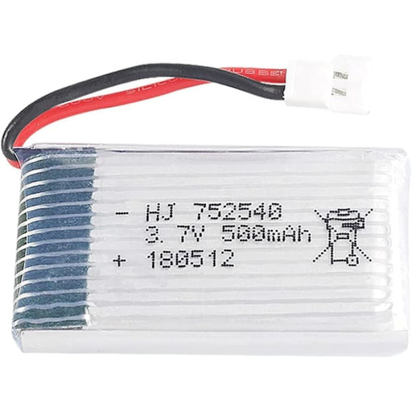 4 stk. genopladelige Lipo-batterier 3,7v, 500mAh til Rc Quadcopter drone Syma X5 X5C X5SC X5SW, Cheerson CX-30W, Skytech M68, Wltoys F949