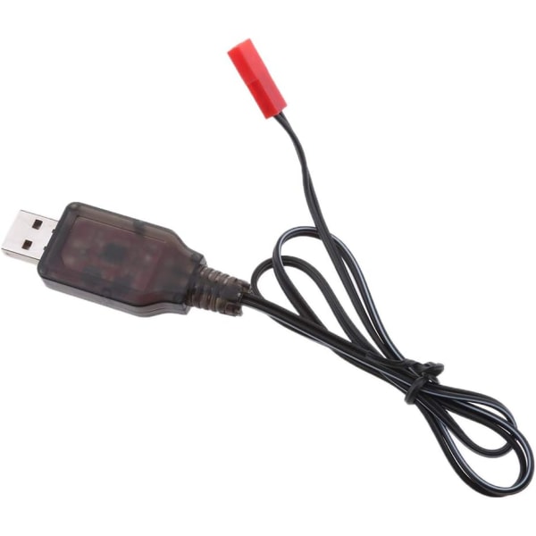 USB 4.8V MH Ni-CD Laturi Akkuille Leluille Kaukosäätimelle | JST 2P-kaapeli | Lataus- ja oikosulkusuojaus | Soveltuu Droonille, Lentokoneelle
