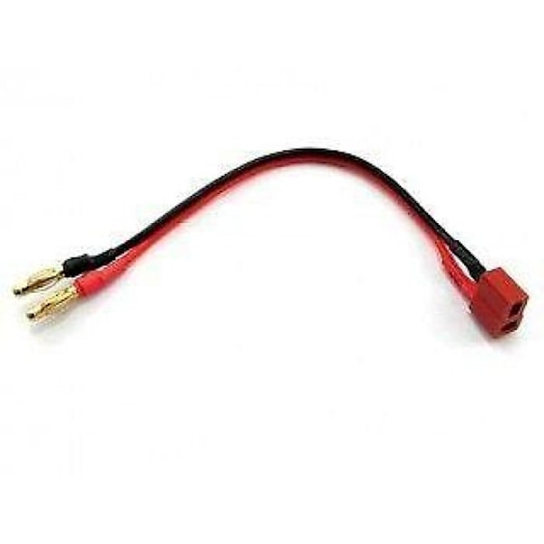 Ladekabel Kontakt T-Kontakt Hun til Banan Han 4mm, 32cm | Guldbelagt, høj fleksibilitet | Kompatibel med Lipo-batterier
