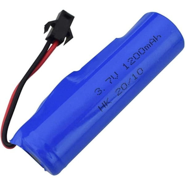 LiPo Batteri 1S 3.7V 1200mAh för RC Car Off Road, Truck | SM-kontakt | Hållbar, blå