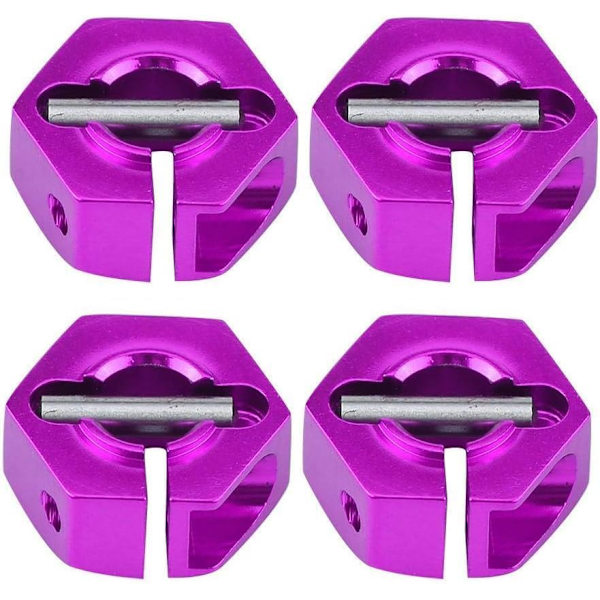 Hex-navan sovittimet, 12 mm Universaali HSP Sakura 1/10 mittakaavan RC-autoille (4 kpl) (5 mm - violetti)