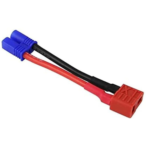 EC2 Banankontakt hane till T-plugg adapter hone för RC lipo batteri 16AWG Cm 10