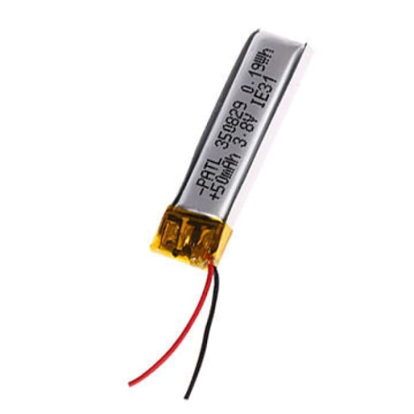 350829 Ladattava Lipo-akku (3,8 V, 50 mAh Lipo) Bluetooth-kuulokkeille, älykellolle, myyntipisteelle