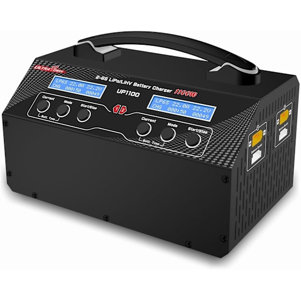 UP1100 Batterilader til UAV/droner: Dobbelt 2x550W 22A til 2-6S batterier - Kraftfuld og hurtig opladning