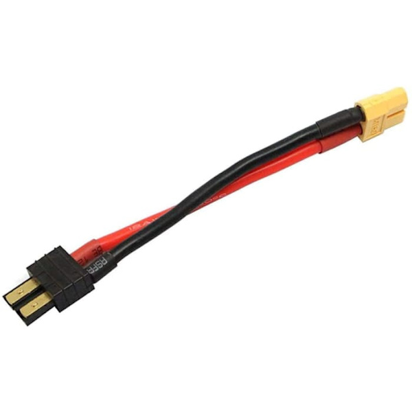 2 stk. 12AWG med XT60 hun-stikadapter Silikone kabel kompatibel med Traxxas RC LiPO NiMH ESC-oplader, 10CM