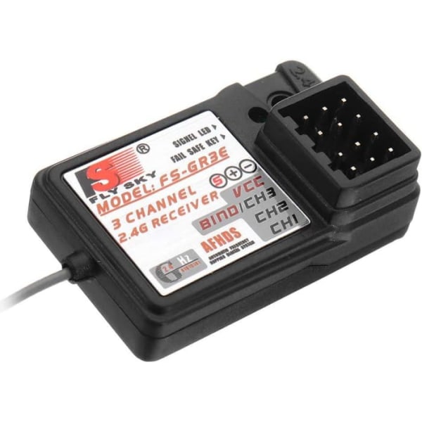 Flysky 2,4G 3CH FS-GR3E -vastaanotin FS-lähettimille GT2 / GT2B / GT2F / GT3B / GT3C / T6 / CT6B / TH9A / TH9X