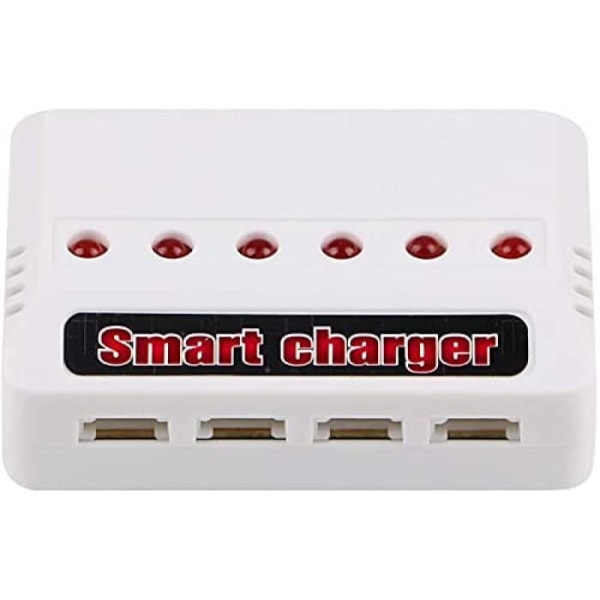 6 i 1 USB lithium batterioplader Universel batterioplader til Hubsan H107D Syma X5C Quadcopter RC Helikopter Tilbehør