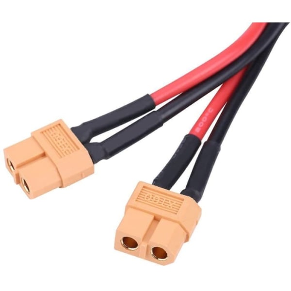 XT60-sovitin rinnakkaiselle akkuliitännälle 14Awg-kaapeli Rc Lipolle (1 naaras - 2 uros)