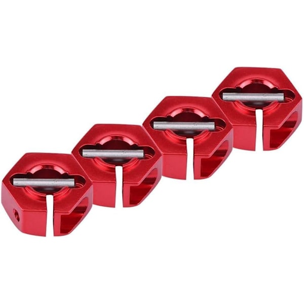 Hex-navan sovittimet, 12 mm Universaali HSP Sakura 1/10 mittakaavan RC-autoille (4 kpl) (5 mm - punainen)