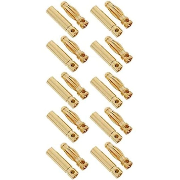 3 Mm Banankontakter för modell Rc Lipo-batterier, 10 par