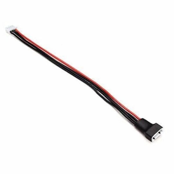 17 cm forlængerkabel til Li-Po-batterier | 22AWG Silikone | Kompatibilitet med universel oplader | Egnet til droner, rød, sort, hvid, plast
