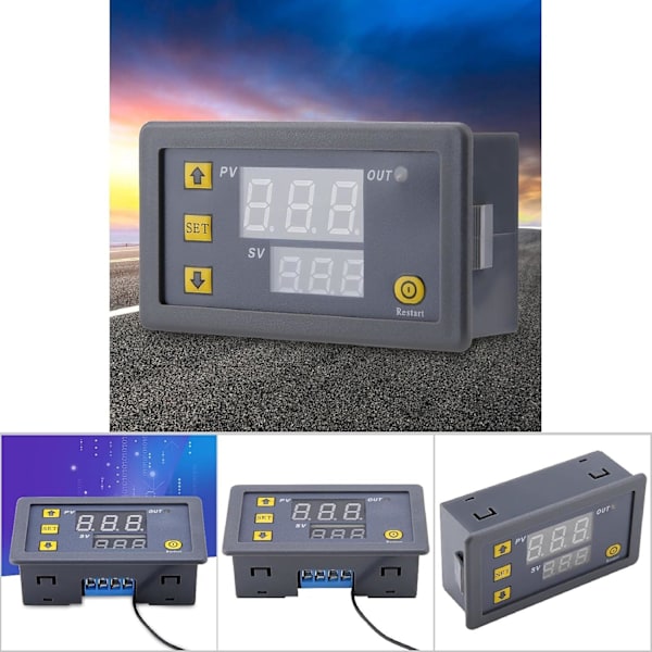 Digitaalinen lämpötilansäädin W3230 DC 12V | LED-näyttö | Alue -50°C - +110°C | Helppo asennus | 20A kuorma, NTC 10K anturi sisältyy