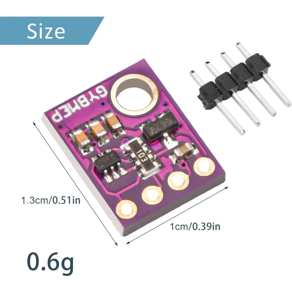 BME280-5V Digital Precision Sensor | Multifunktion: Tryck, Fuktighet, Temperatur | Hög Precision | I2C/SPI | För Arduino, Raspberry Pi