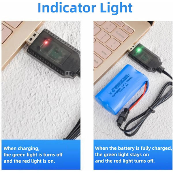 USB-universaalinen RC-laturikaapeli SM-4P-liittimellä 2S 7,4 V LiPo-akulle Yhteensopiva RC-auto / auto / lentokone