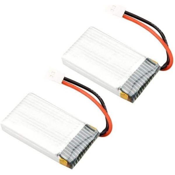 2 stk. Lipo-batterier 3.7V, 500mAh Lipo til Rc Droner Quadcopters Syma X5 X5C X5SC X5SW, Cheerson CX-30W, Skytech M68, Wltoys F949, JJRC H5C