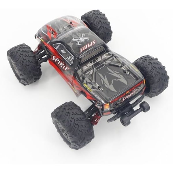 1/16 Q901 RC Car 4WD Off-Road - Bigfoot Truck med Borstlös Motor | Höghastighets fjärrstyrt fordon för barn och vuxna | öken lastbil off-road röd