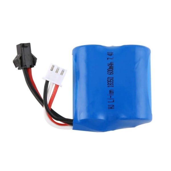 Li-ion batteri 7.4V 600mAh för RC-båt | Kompatibel med Skytech H100 H102 H106, Syma Q2 Q3 | Storlek: 40x38x21mm, Vikt: 48g