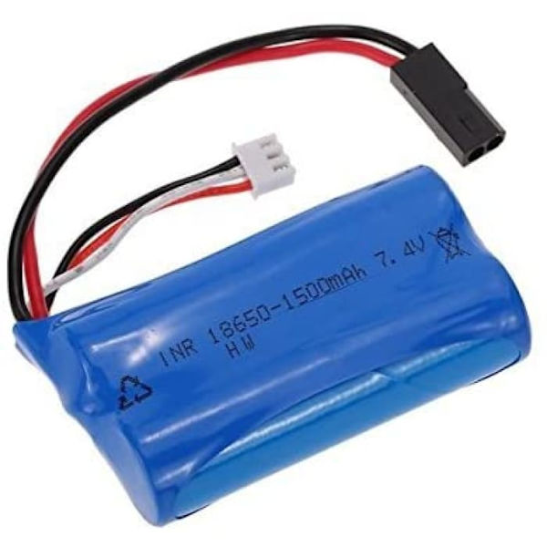 Li-Ion batteri 7.4V 1500mAh för SUBOTECH BG1506, BG1507, BG1513 för drönare, nödlampa, 67x19x37 mm - 96 gr, Blå