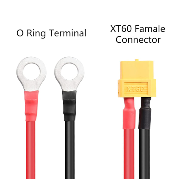 XT60 hun O-ring kabel, 1M 12AWG silikoneledning | Pålidelige forbindelser til RC Lipo og FPV Drone Racing
