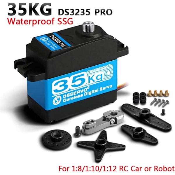 DS3235 PRO 7.4V 35KG ytimetön digitaalinen servomoottori 25T urilla robottiautoon, mallia Baja Car 1/10 (180 astetta)