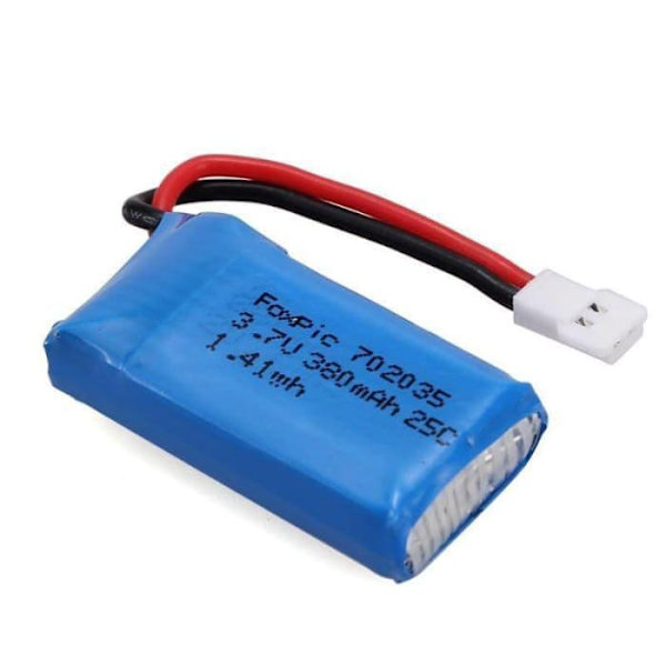 3,7 V, 380 mAh uppladdningsbart lipobatteri för Rc Quadricopter drönare HUBSAN X4 H107L H107C H107D H107 V252 JXD 385