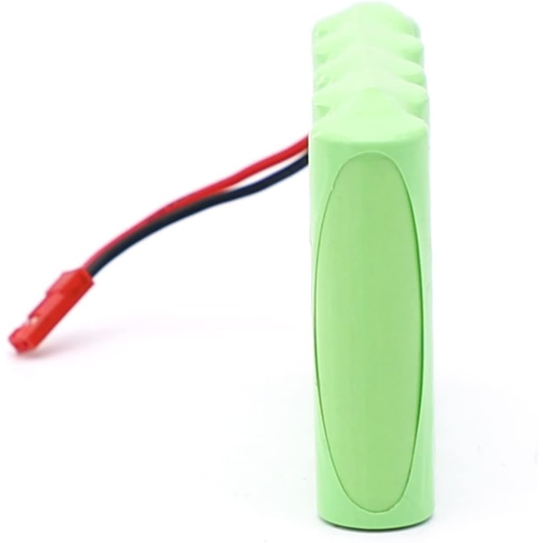 RC-batteri 6V 2400mAh, Genopladeligt Ni-MH AA-batteri, med JST-stik, til RC bil, RC båd, RC tank, Elværktøj | Størrelse 52x72x15mm